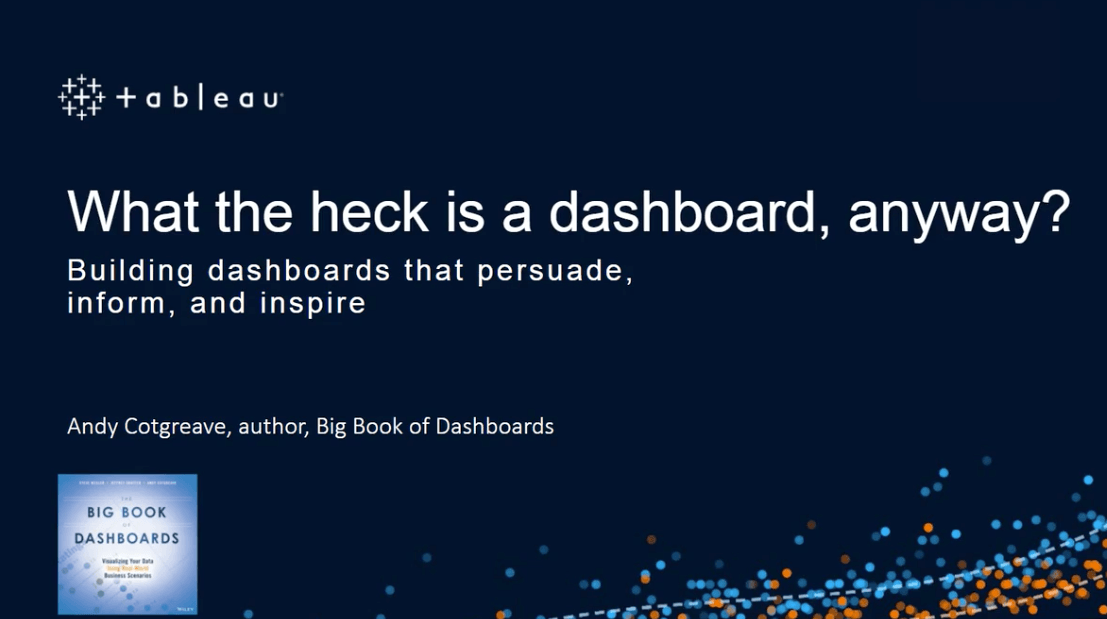 Navigate to What is a dashboard, anyway?